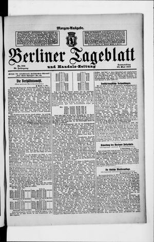 Berliner Tageblatt und Handels-Zeitung vom 26.05.1910