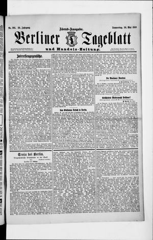 Berliner Tageblatt und Handels-Zeitung vom 26.05.1910
