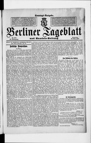 Berliner Tageblatt und Handels-Zeitung vom 29.05.1910