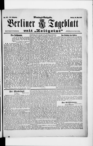 Berliner Tageblatt und Handels-Zeitung vom 30.05.1910