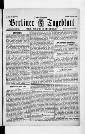 Berliner Tageblatt und Handels-Zeitung vom 30.05.1910