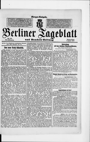 Berliner Tageblatt und Handels-Zeitung vom 02.06.1910