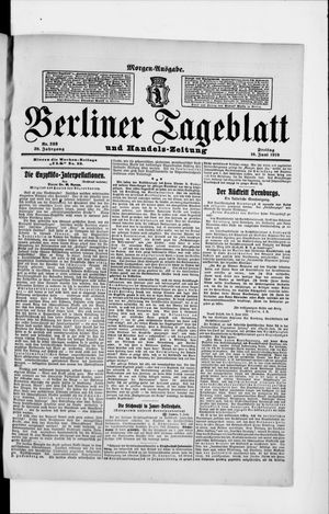 Berliner Tageblatt und Handels-Zeitung vom 10.06.1910