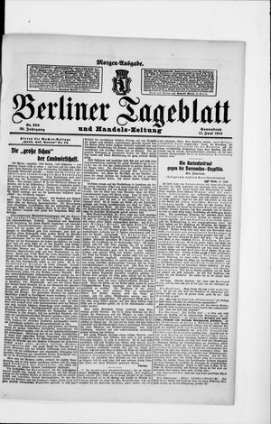 Berliner Tageblatt und Handels-Zeitung vom 11.06.1910