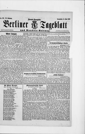 Berliner Tageblatt und Handels-Zeitung vom 11.06.1910
