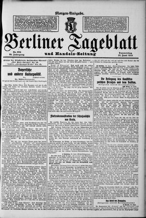 Berliner Tageblatt und Handels-Zeitung vom 16.06.1910