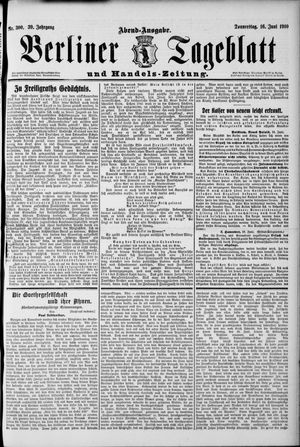 Berliner Tageblatt und Handels-Zeitung vom 16.06.1910