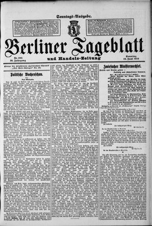 Berliner Tageblatt und Handels-Zeitung vom 19.06.1910