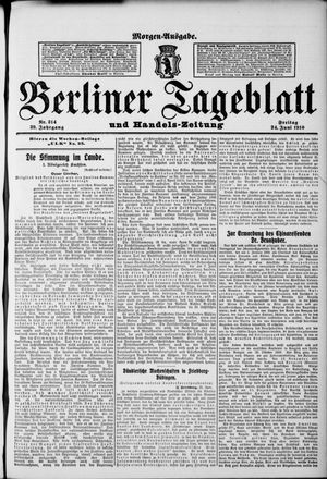 Berliner Tageblatt und Handels-Zeitung vom 24.06.1910