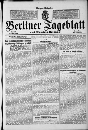 Berliner Tageblatt und Handels-Zeitung vom 25.06.1910