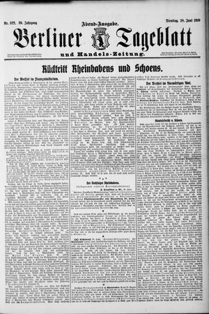 Berliner Tageblatt und Handels-Zeitung vom 28.06.1910