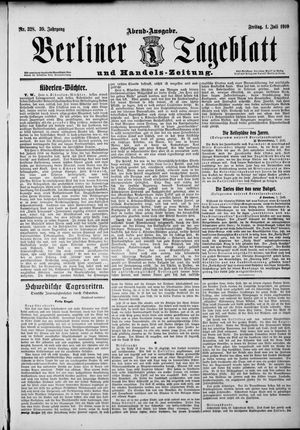 Berliner Tageblatt und Handels-Zeitung vom 01.07.1910