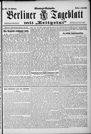 Berliner Tageblatt und Handels-Zeitung on Jul 4, 1910