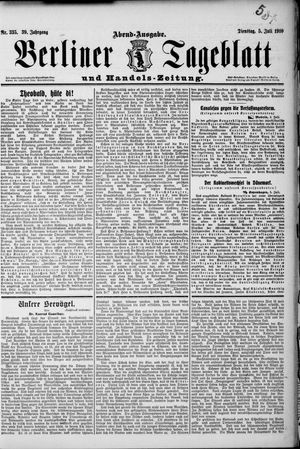 Berliner Tageblatt und Handels-Zeitung vom 05.07.1910