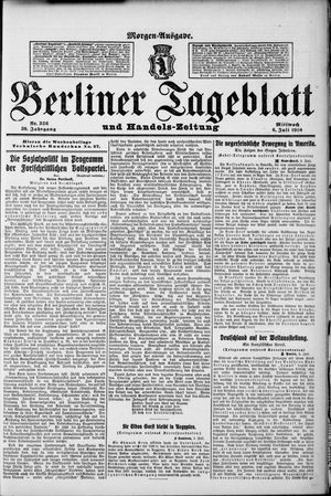 Berliner Tageblatt und Handels-Zeitung vom 06.07.1910