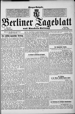 Berliner Tageblatt und Handels-Zeitung vom 08.07.1910