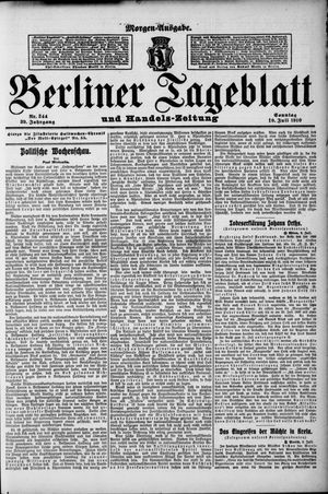 Berliner Tageblatt und Handels-Zeitung vom 10.07.1910