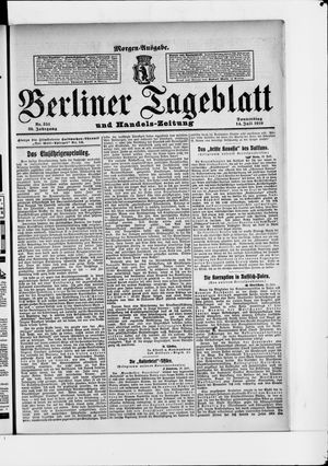 Berliner Tageblatt und Handels-Zeitung vom 14.07.1910