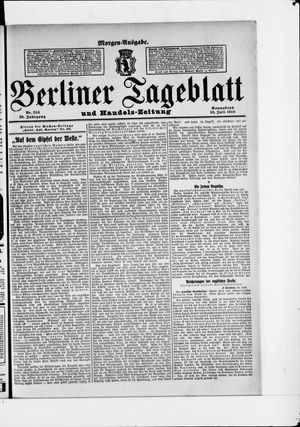Berliner Tageblatt und Handels-Zeitung vom 16.07.1910