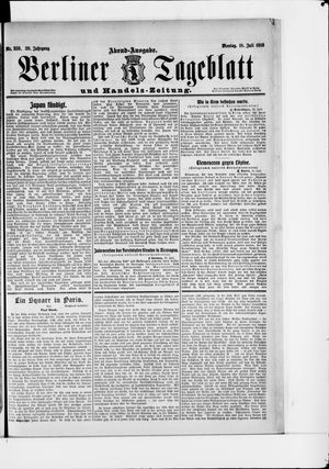 Berliner Tageblatt und Handels-Zeitung vom 18.07.1910