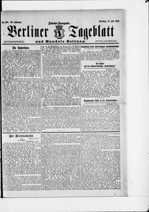 Berliner Tageblatt und Handels-Zeitung vom 19.07.1910