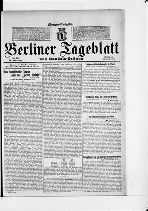 Berliner Tageblatt und Handels-Zeitung vom 20.07.1910