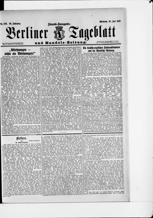 Berliner Tageblatt und Handels-Zeitung vom 20.07.1910