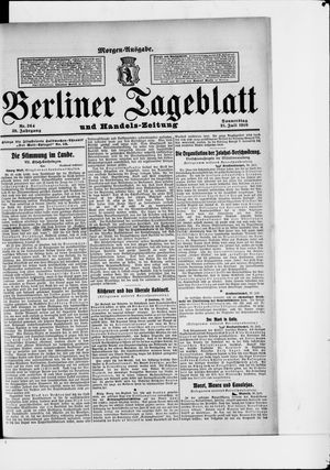 Berliner Tageblatt und Handels-Zeitung on Jul 21, 1910