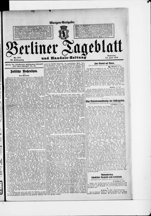 Berliner Tageblatt und Handels-Zeitung vom 24.07.1910