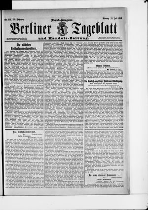 Berliner Tageblatt und Handels-Zeitung vom 25.07.1910