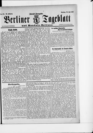 Berliner Tageblatt und Handels-Zeitung vom 26.07.1910