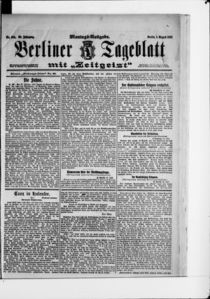 Berliner Tageblatt und Handels-Zeitung vom 01.08.1910