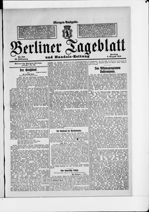 Berliner Tageblatt und Handels-Zeitung vom 05.08.1910