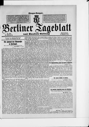 Berliner Tageblatt und Handels-Zeitung vom 06.08.1910