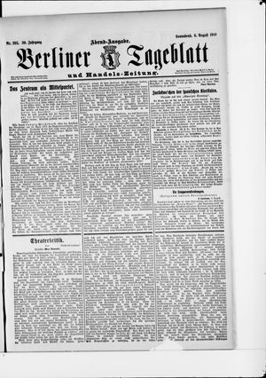 Berliner Tageblatt und Handels-Zeitung vom 06.08.1910