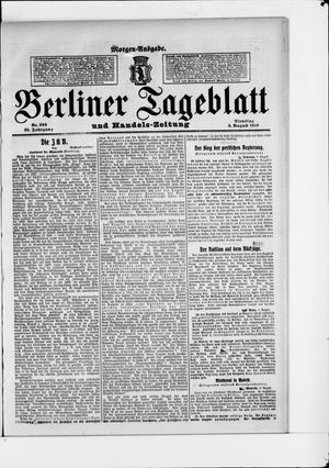 Berliner Tageblatt und Handels-Zeitung vom 09.08.1910