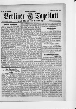 Berliner Tageblatt und Handels-Zeitung vom 09.08.1910