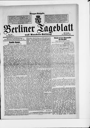 Berliner Tageblatt und Handels-Zeitung vom 10.08.1910