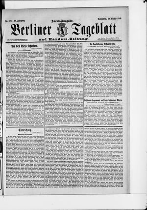 Berliner Tageblatt und Handels-Zeitung vom 13.08.1910
