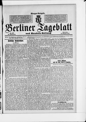 Berliner Tageblatt und Handels-Zeitung vom 14.08.1910