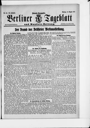 Berliner Tageblatt und Handels-Zeitung vom 15.08.1910