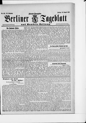 Berliner Tageblatt und Handels-Zeitung vom 19.08.1910