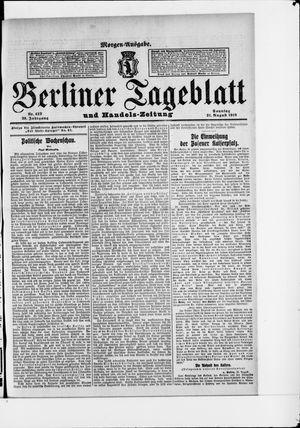 Berliner Tageblatt und Handels-Zeitung vom 21.08.1910