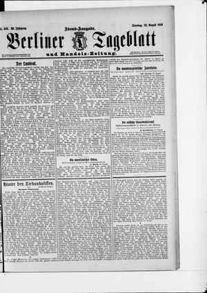 Berliner Tageblatt und Handels-Zeitung on Aug 23, 1910