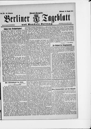 Berliner Tageblatt und Handels-Zeitung vom 24.08.1910