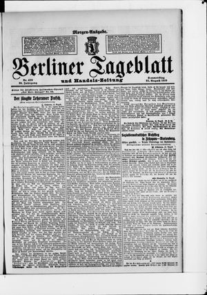 Berliner Tageblatt und Handels-Zeitung vom 25.08.1910