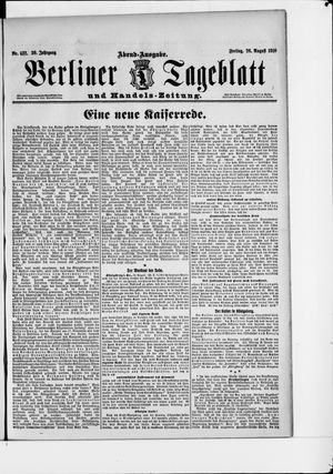 Berliner Tageblatt und Handels-Zeitung vom 26.08.1910