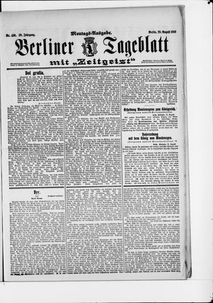 Berliner Tageblatt und Handels-Zeitung vom 29.08.1910