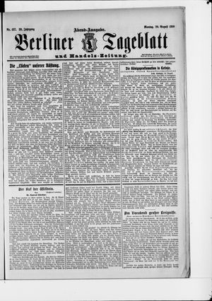 Berliner Tageblatt und Handels-Zeitung vom 29.08.1910