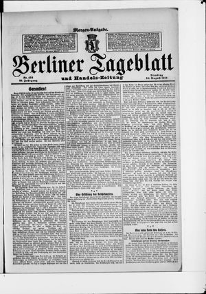 Berliner Tageblatt und Handels-Zeitung vom 30.08.1910